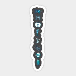 Fringe Glyphs vertical Sticker